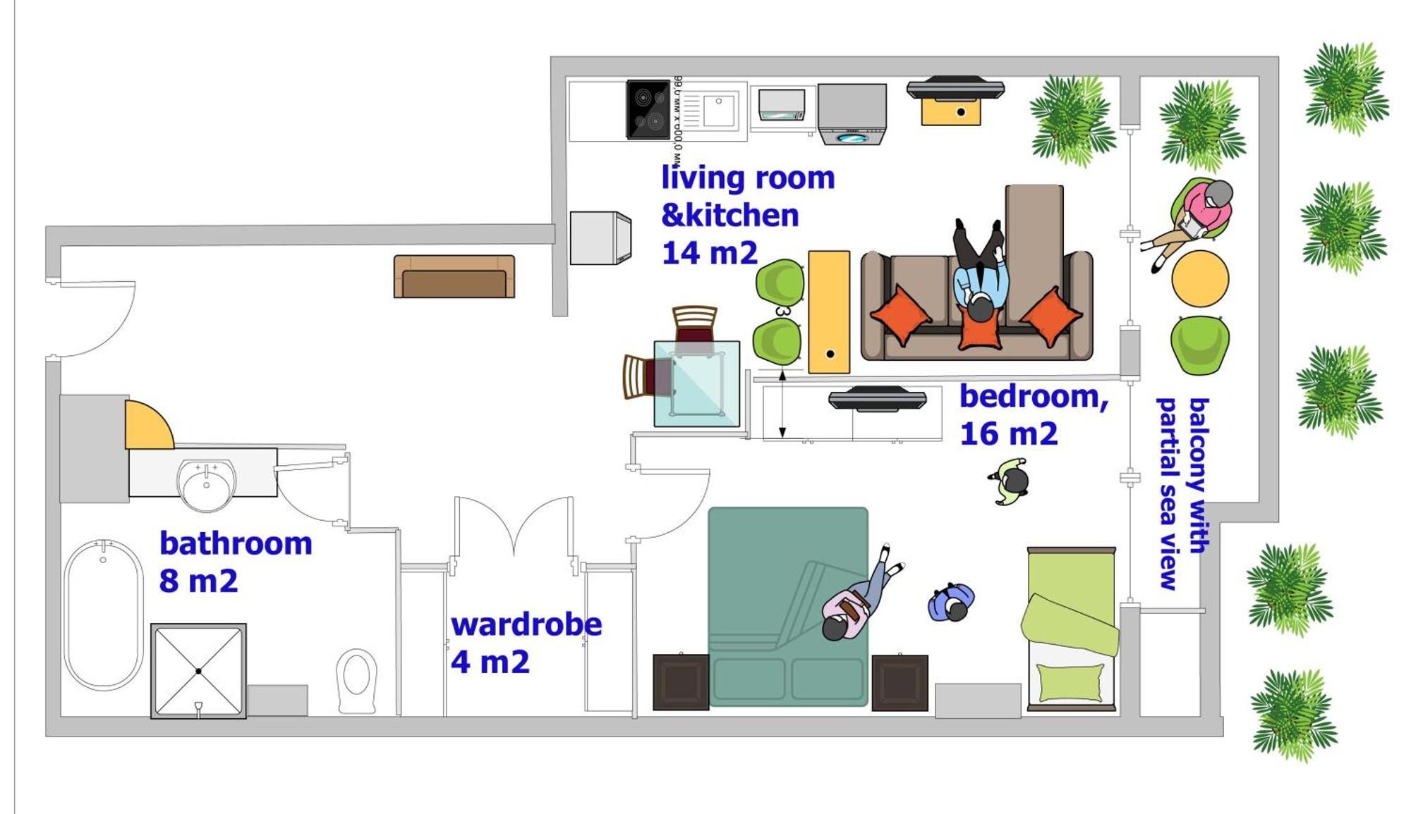Karon Hill Family Apart 72 M2 Seaview Ngoại thất bức ảnh